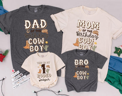 This Is My First Rodeo Toddler Shirt Cowboy Baby Bodysuit Western Farm 1st Birthday Family Matching Outfit