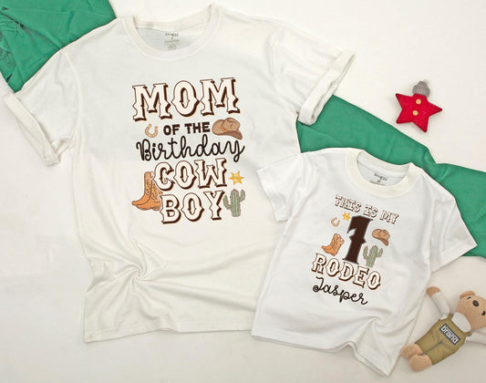 This Is My First Rodeo Toddler Shirt Cowboy Baby Bodysuit Western Farm 1st Birthday Family Matching Outfit
