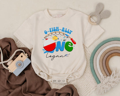 O-Fish-Ally One Fishing Birthday Romper Baby Boy Outfit First Birthday Summer Clothes Personalized