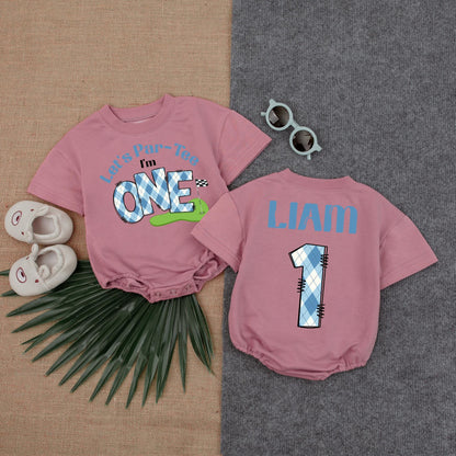 Let's Par Tee I'm One Toddler Golf Romper Boys First Birthday Party Outfit Baby Golf Clothes Cute