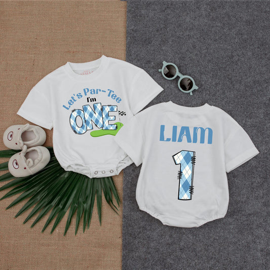 Let's Par Tee I'm One Toddler Golf Romper Boys First Birthday Party Outfit Baby Golf Clothes Cute