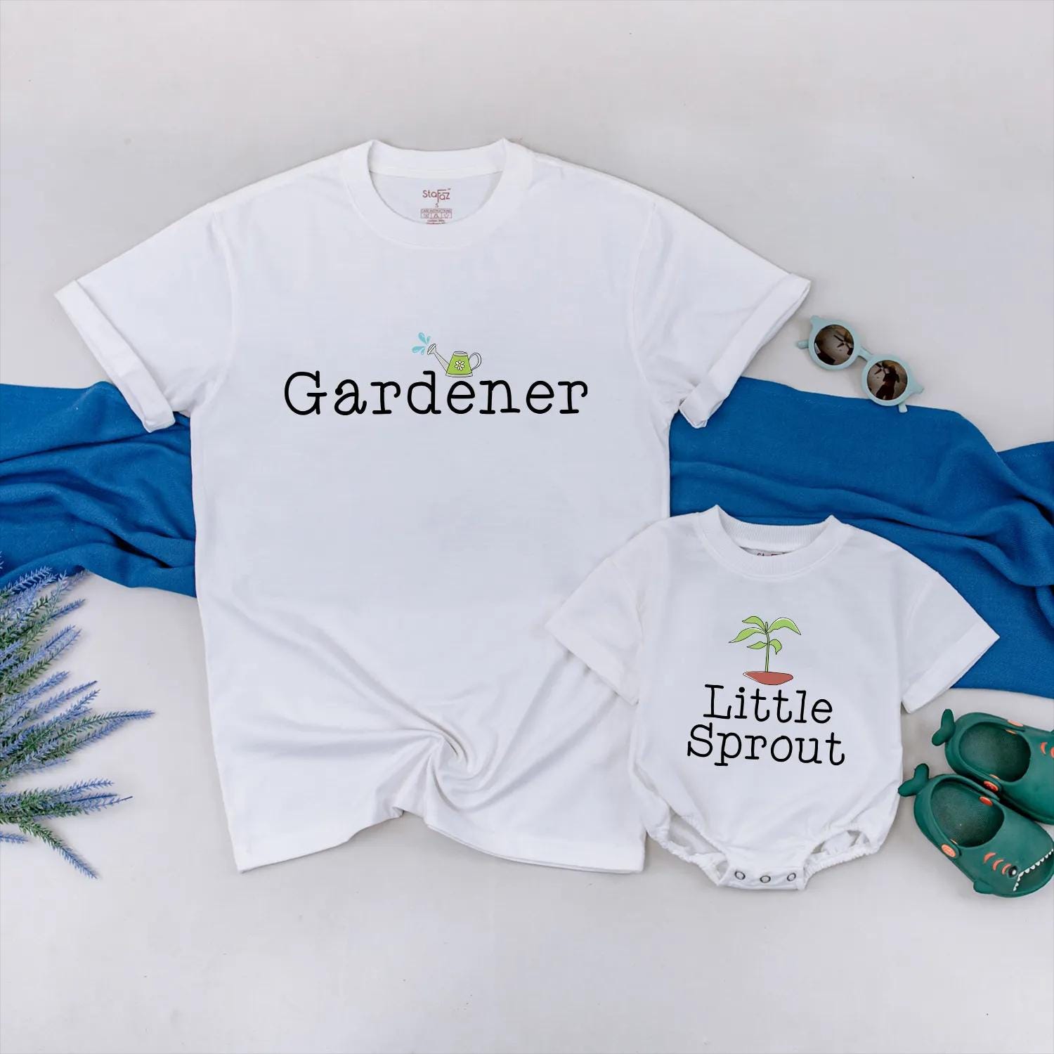 Gardener and Little Sprout Matching Shirts Cute Mommy and Me Gardening Outfits Ideal Baby Shower or First Mother’s Day Gift