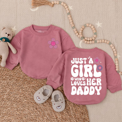 Daddy's Girl Bubble Romper for Baby Girl Cute Daddy Daughter Matching Outfit Father's Day Gift Idea