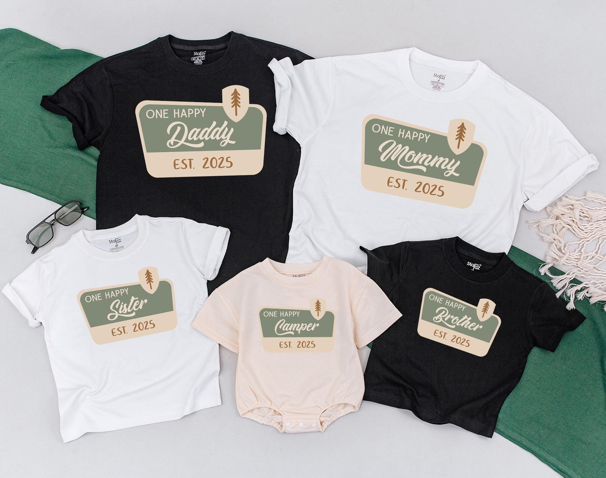 One Happy Camper First Birthday Outfit Matching Family Camping Squad Romper Toddler Adventure Gift
