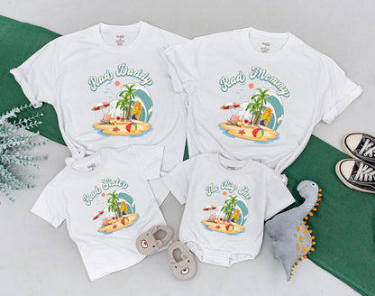 Surf Family 1st Birthday Bodysuit & Tee - The Big One Summer Outfit for Baby & Toddler Boy - Surfs Up, Beach Vibes, Coming Home