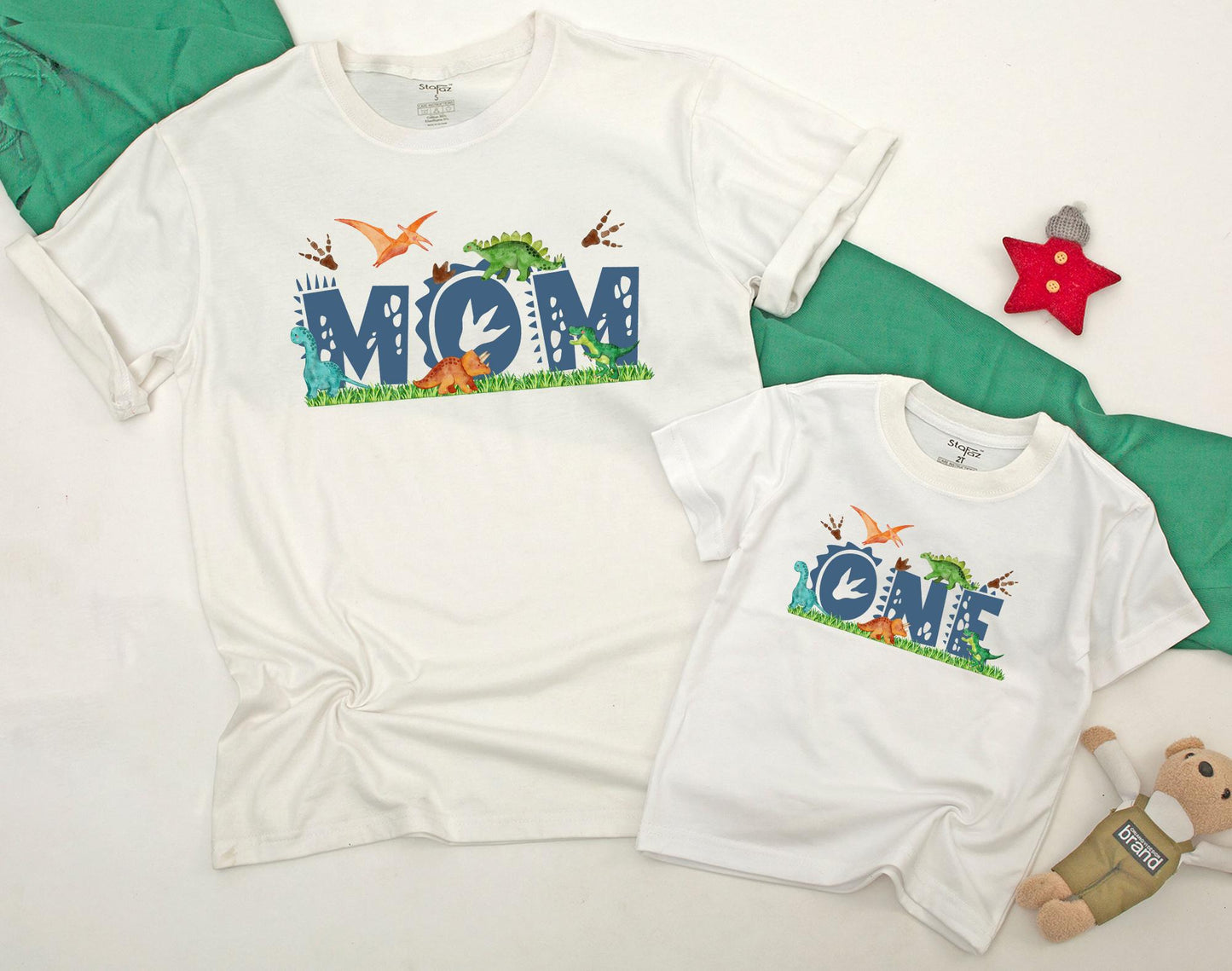 Matching Dinosaur Birthday Family Shirts - T-Rex Daddy, Mommy, Sister & Brother Dino Party Custom Shirts