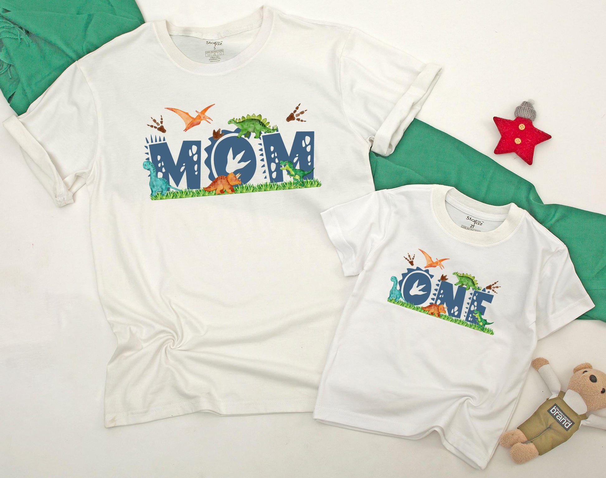 Matching Dinosaur Birthday Family Shirts - T-Rex Daddy, Mommy, Sister & Brother Dino Party Custom Shirts