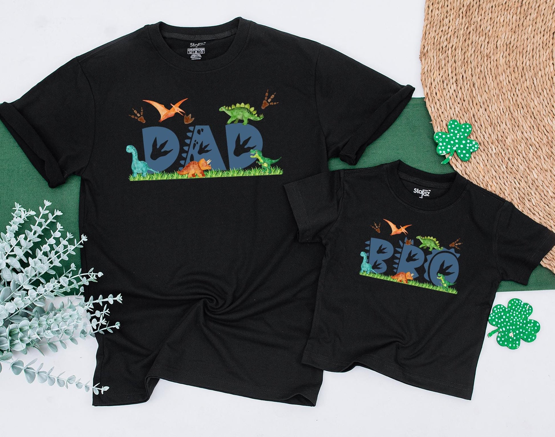 Matching Dinosaur Birthday Family Shirts - T-Rex Daddy, Mommy, Sister & Brother Dino Party Custom Shirts