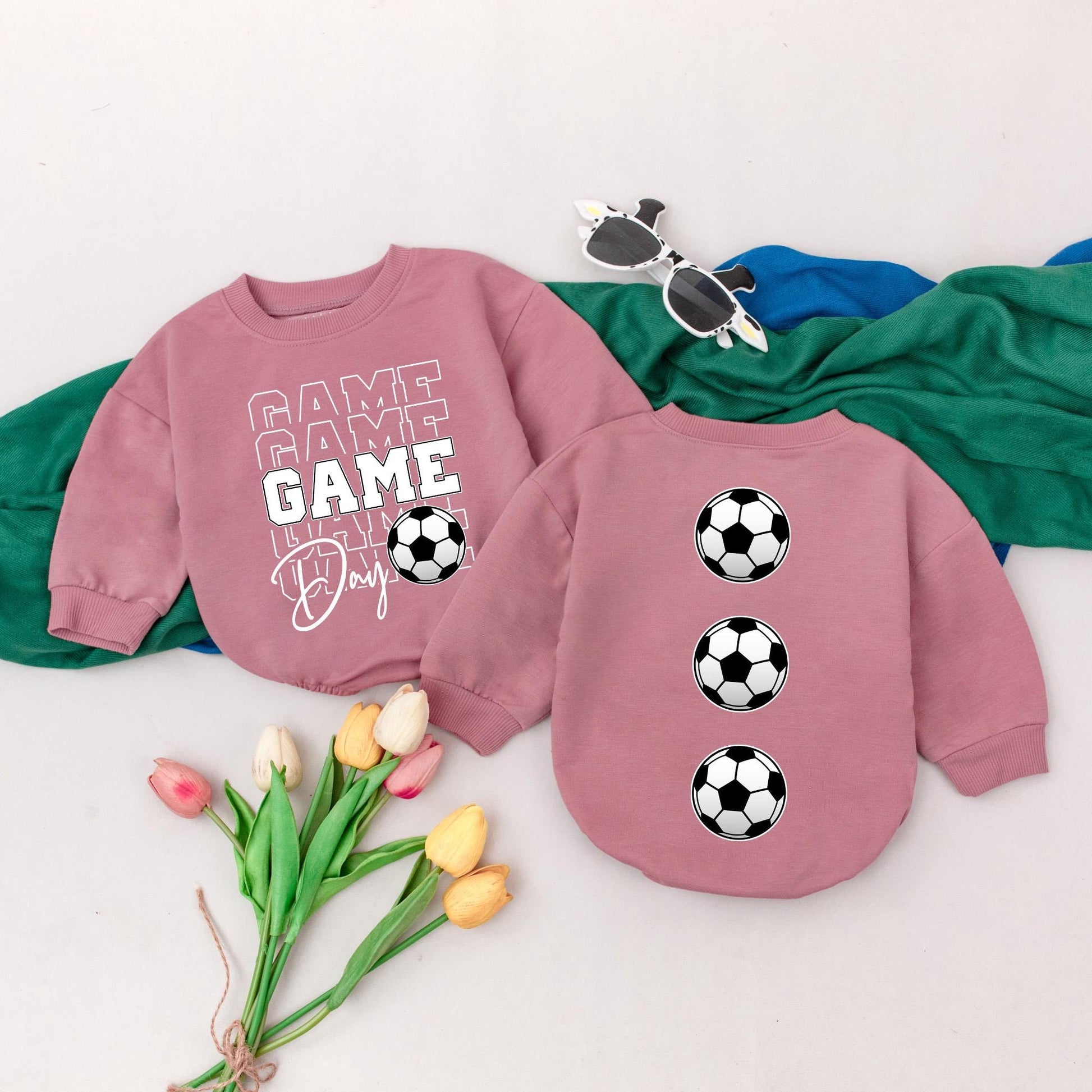 Game Day Retro Soccer Bubble Romper Baby Boy Sport Outfit Toddler Adorable Comfortable Newborn Coming Home Clothes Baby Shower Gift