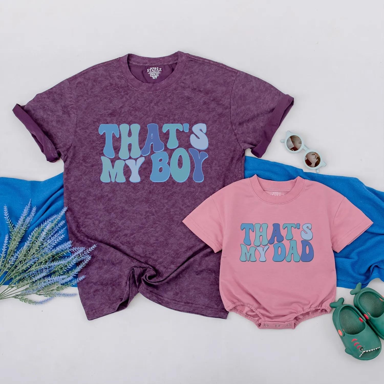 Matching Daddy and Me Outfit Set for Baby Boy, Father Son Shirt and Romper, Perfect Comfortable Baby Shower or New Dad Gift