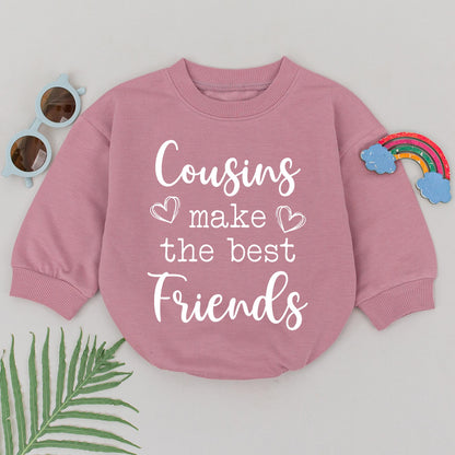 Matching Cousins Best Friends Romper Baby Girl Boy Bodysuit Cute Cousin Outfit Baby Shower Gift Family Reveal