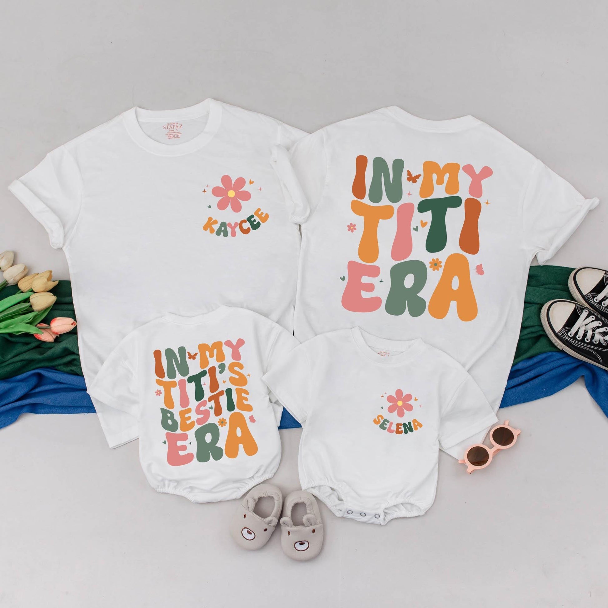Custom Auntie and Niece Matching Outfit "In My Titi Era" Romper Cute Aunt Gift for Niece Auntie's Bestie