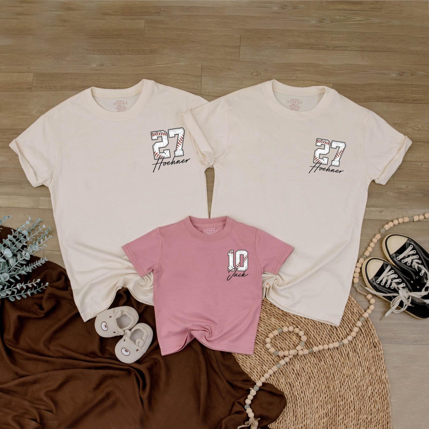 Custom Baseball Number Pocket Tee Personalized Sports Mom Fan Family Outfit Baseball Gift Comfort Cotton