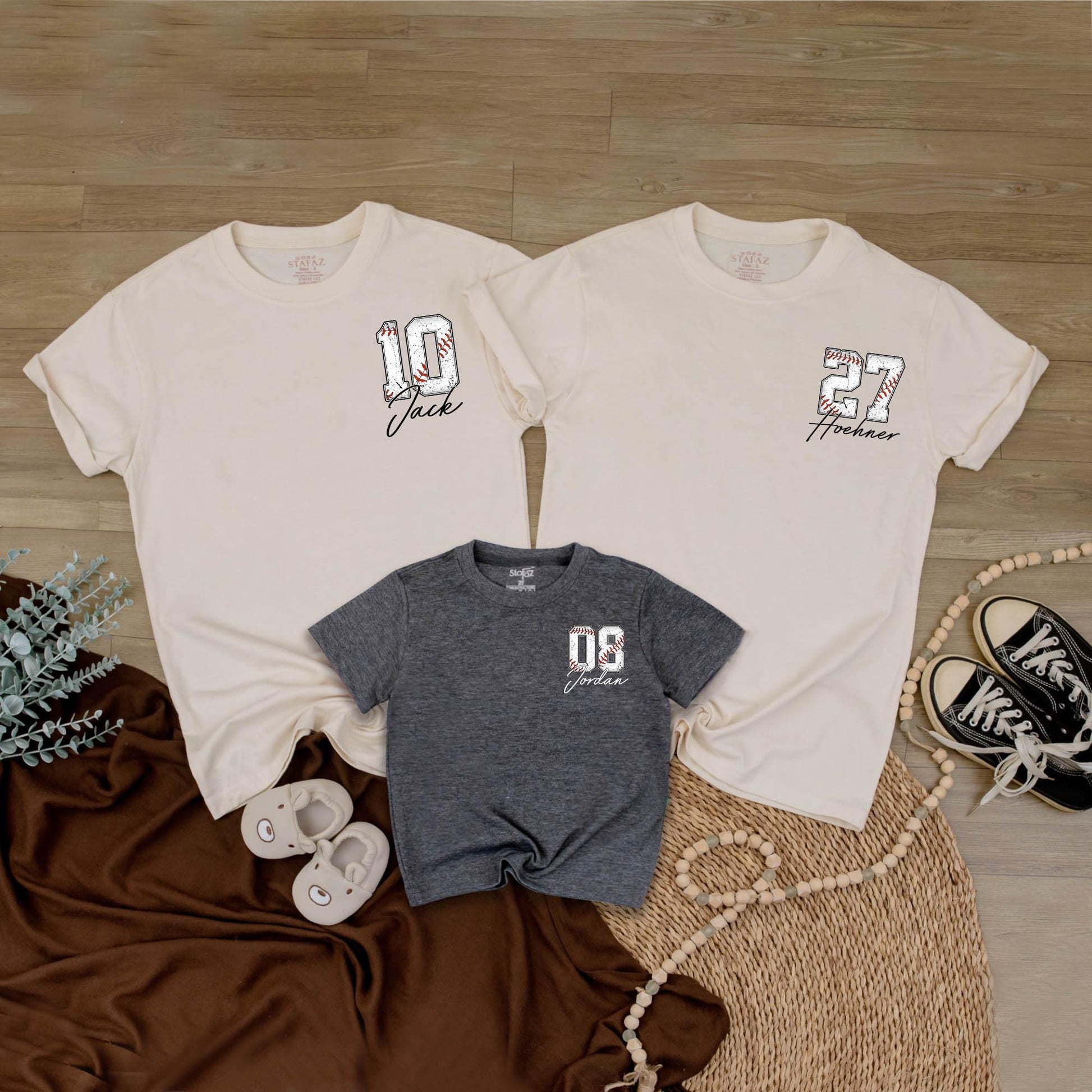 Custom Baseball Number Pocket Tee Personalized Sports Mom Fan Family Outfit Baseball Gift Comfort Cotton