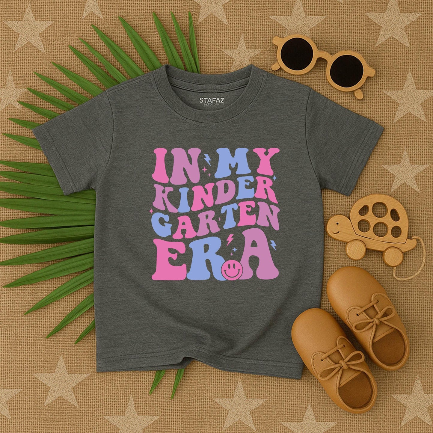 Kindergarten Era Toddler T-Shirt Cute Retro Preschool Graphic Tee First Day Outfit