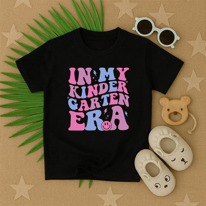 Kindergarten Era Toddler T-Shirt Cute Retro Preschool Graphic Tee First Day Outfit