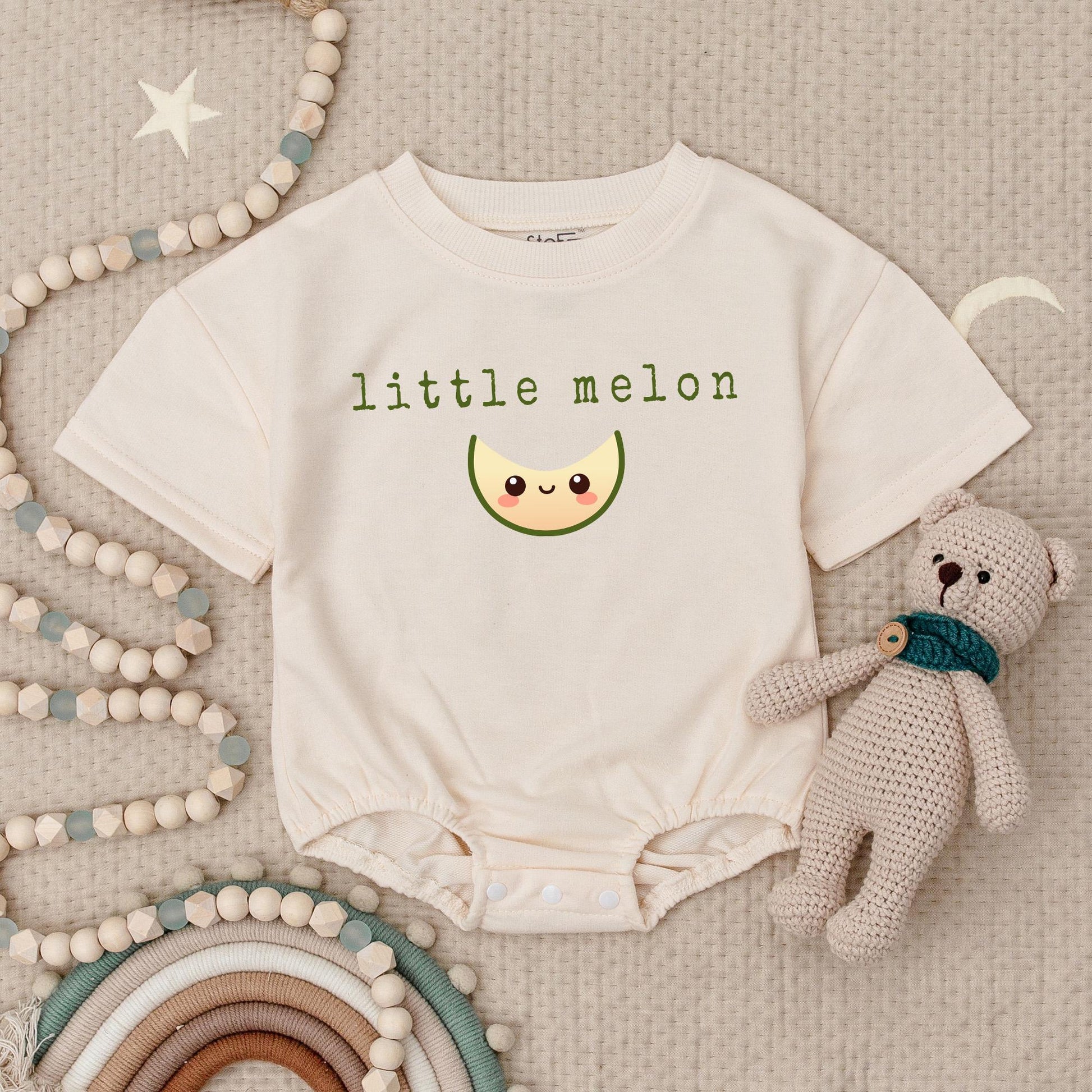 Little Melon Romper: Cute Cartoon Watermelon Slice Bodysuit for Baby, Vegan Friendly Gift, Summer Bubble Romper, Adorable Fruit Babysuit, Soft & Comfy (139 chars)
