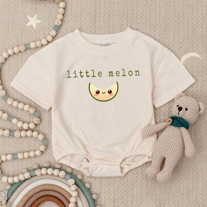 Little Melon Romper: Cute Cartoon Watermelon Slice Bodysuit for Baby, Vegan Friendly Gift, Summer Bubble Romper, Adorable Fruit Babysuit, Soft & Comfy (139 chars)