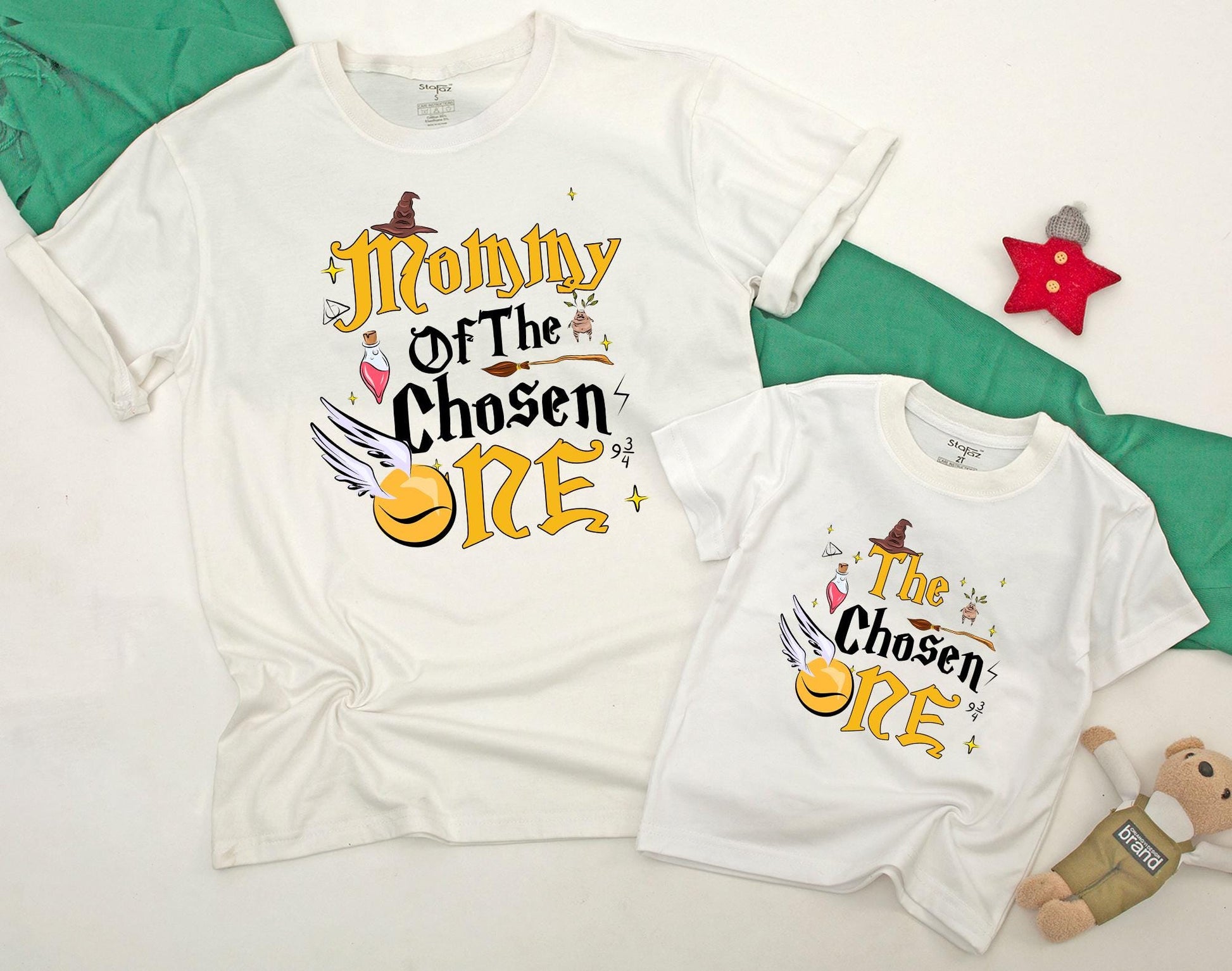 The Chosen One Wizard Birthday Shirt Family Matching Outfits First Birthday Baby Bodysuit Mommy and Me Magical Journey