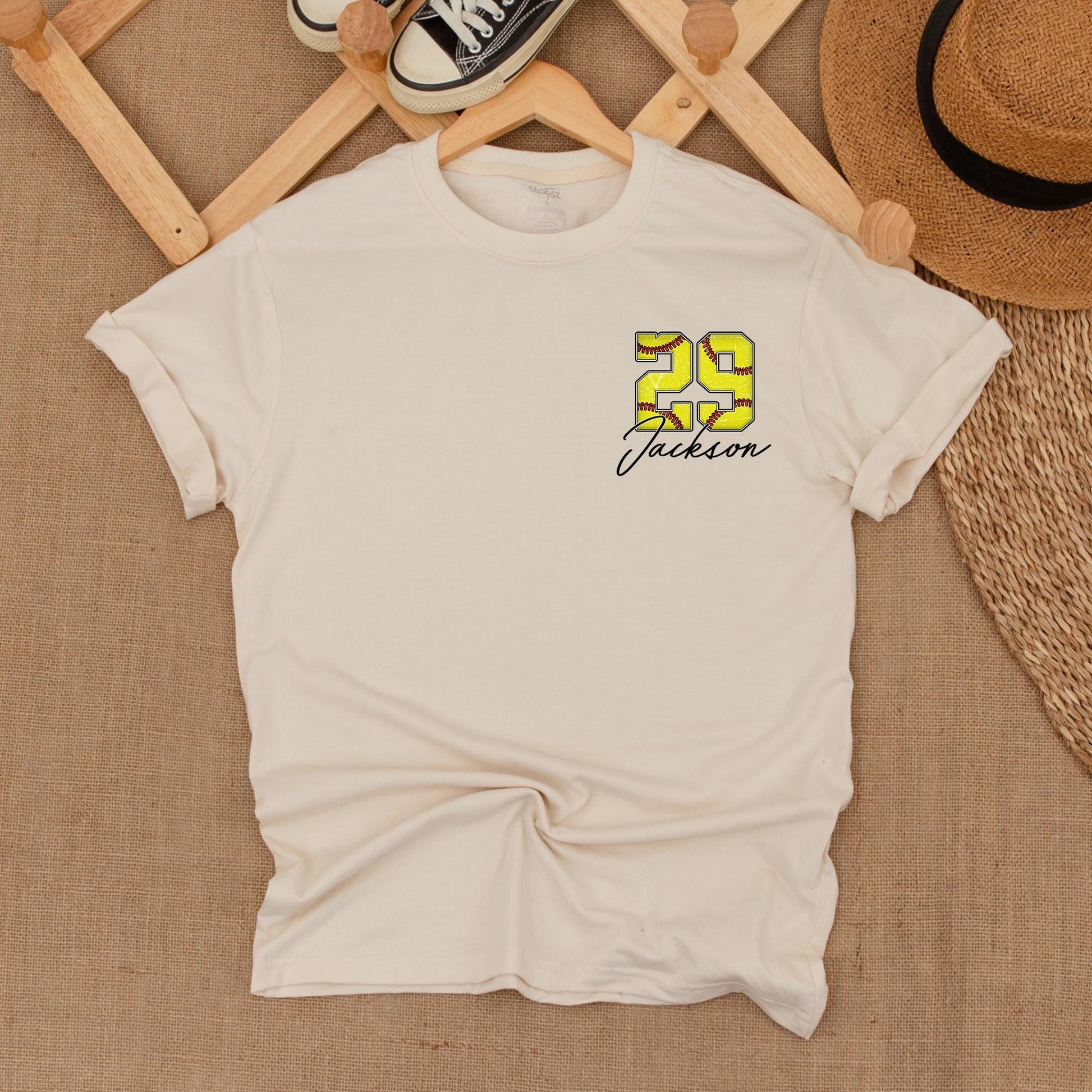 Custom Softball Pocket Tee Game Day Spirit Wear Softball Mom Shirt Personalized Team Design