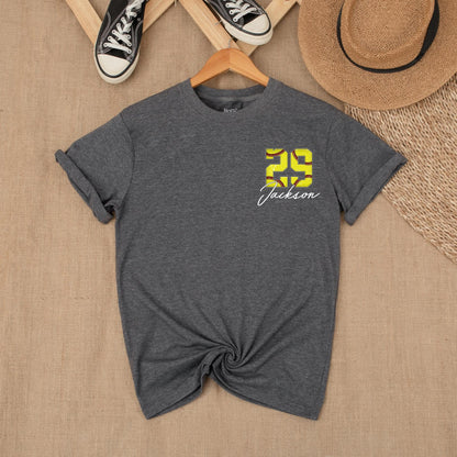 Custom Softball Pocket Tee Game Day Spirit Wear Softball Mom Shirt Personalized Team Design