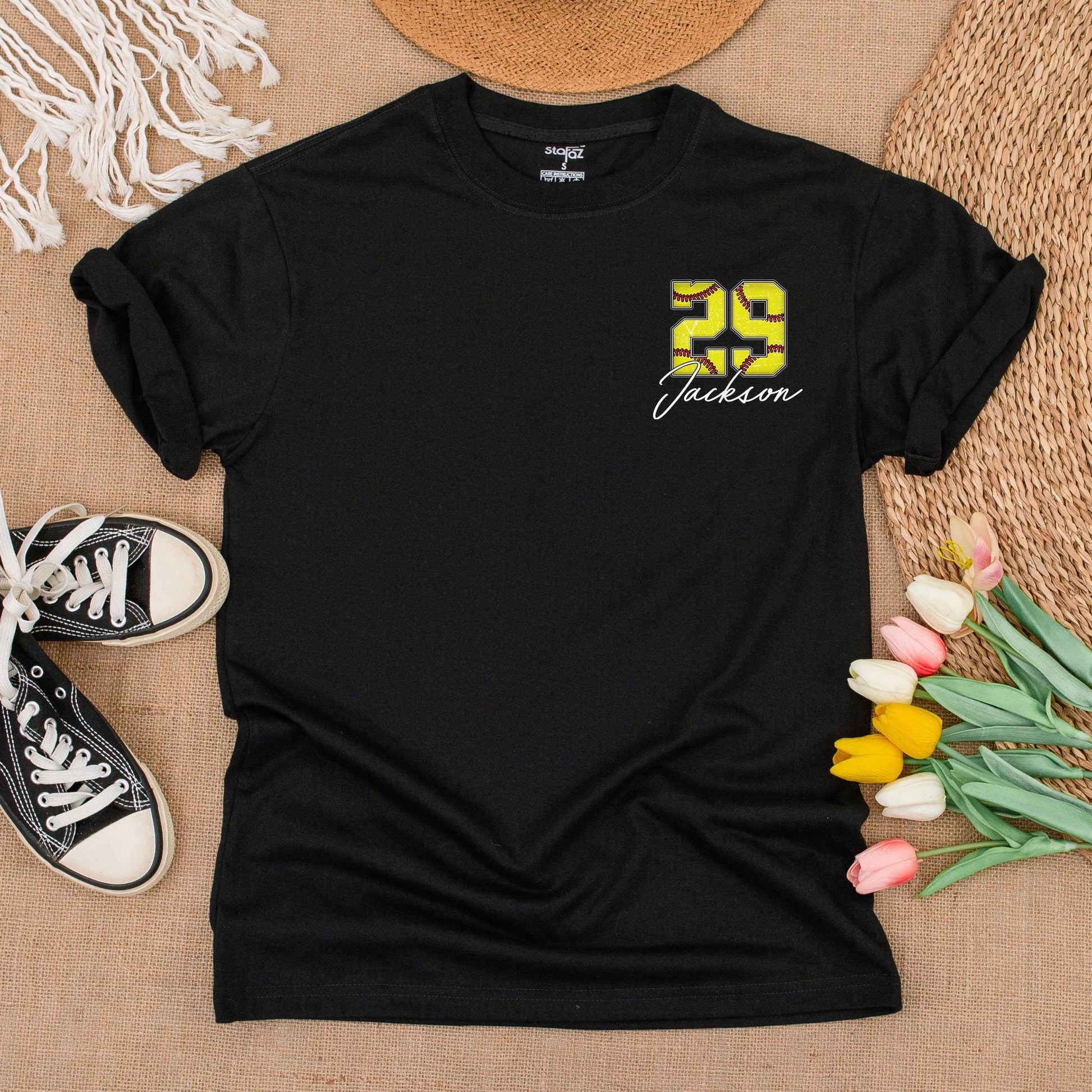 Custom Softball Pocket Tee Game Day Spirit Wear Softball Mom Shirt Personalized Team Design