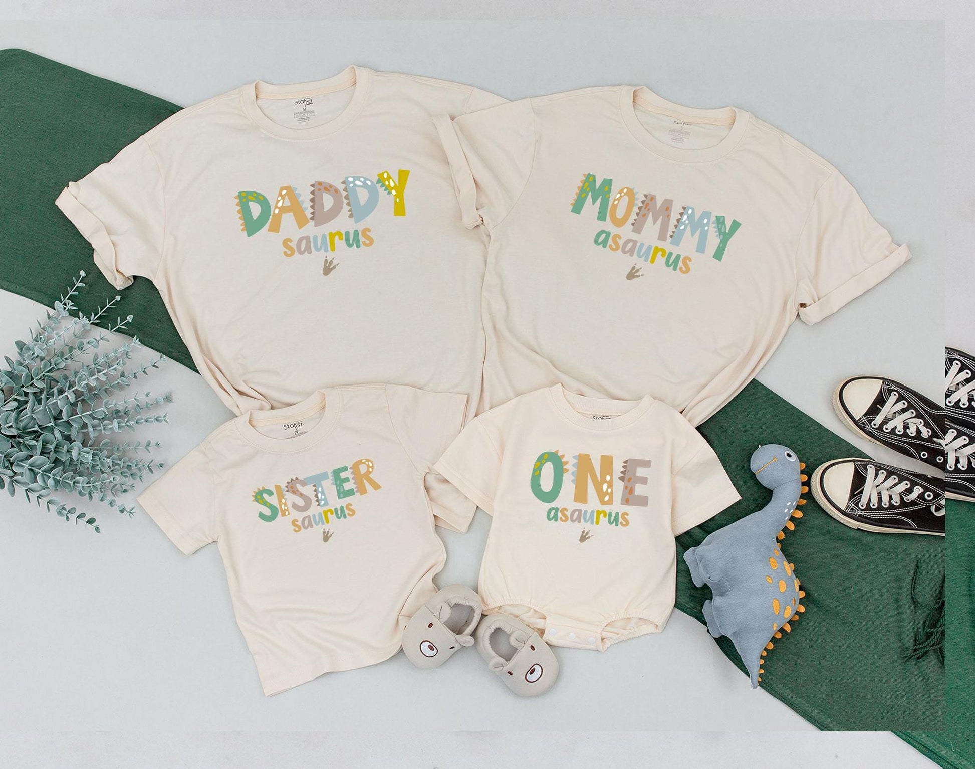 Dinosaur Family Matching Birthday Shirts Oneasaurus 1st Birthday Outfit Mama and Baby Boy Clothes Mommy and Me Dinosaur Theme