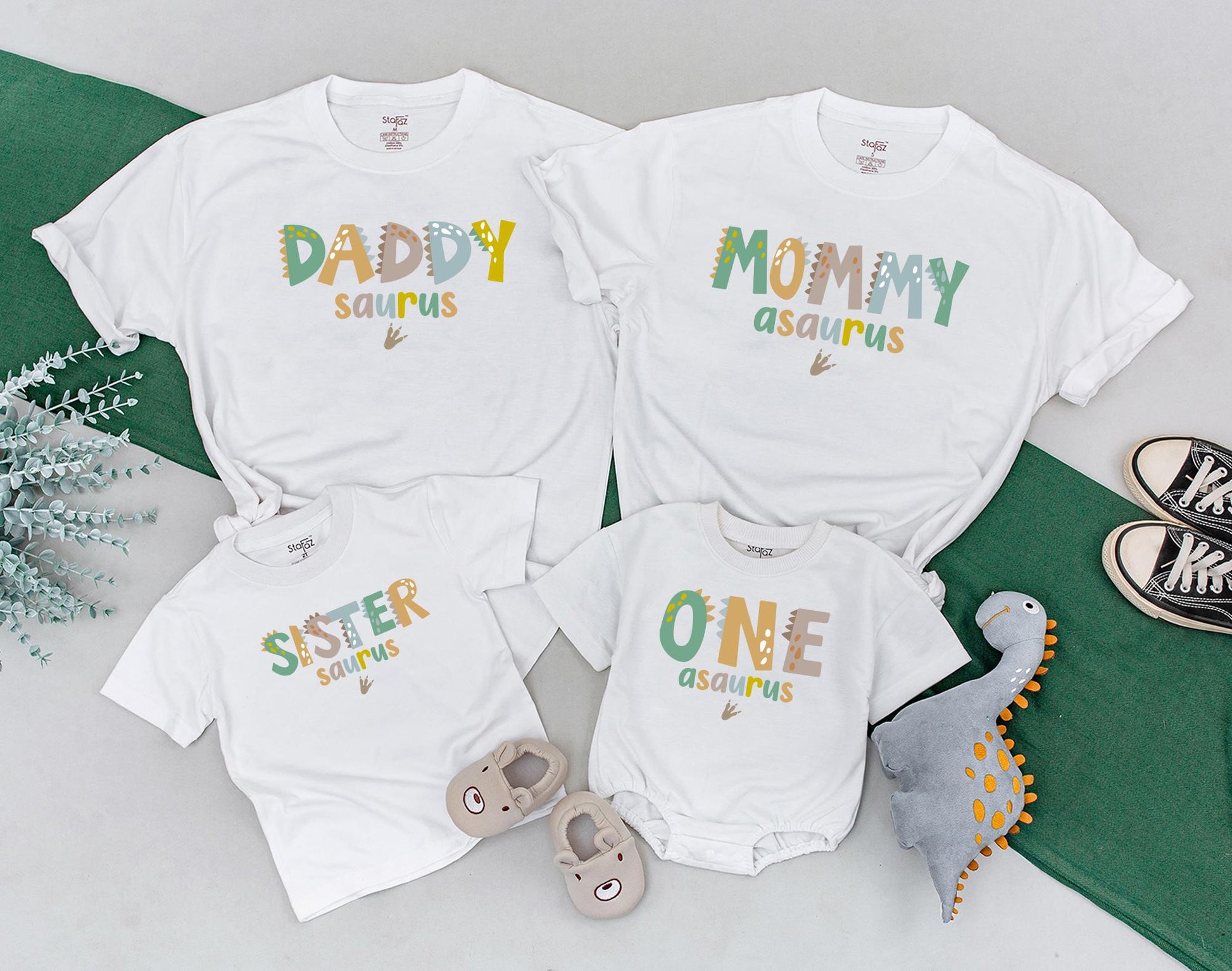 Dinosaur Family Matching Birthday Shirts Oneasaurus 1st Birthday Outfit Mama and Baby Boy Clothes Mommy and Me Dinosaur Theme