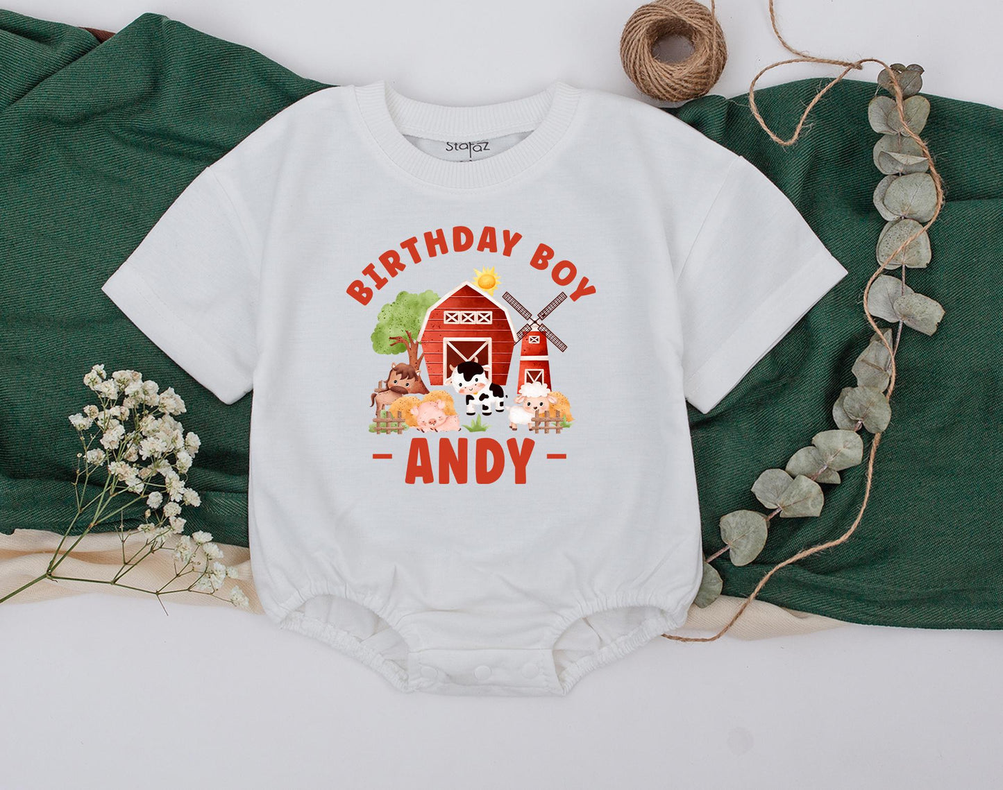 Matching Family Farm Birthday Shirts: Barnyard Theme for Baby Boy's 1st Birthday Outfit, Farm Animal Shirt, Mommy and Me