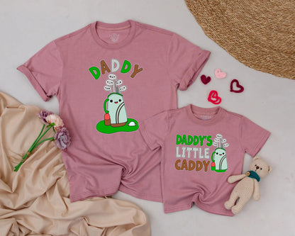 Personalized Golf Dad & Baby Matching Outfit Daddy’s Little Caddy Cute Father’s Day Baby Boy Golf Gift