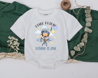 Time Flies First Birthday Airplane Shirt for Baby Boy First Trip Adventure Outfit Matching Family