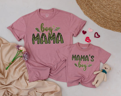 Boy Mama Duck Lover Matching Outfit Personalized Camo Family Look Mother's Day Gift Idea for Mom and Son