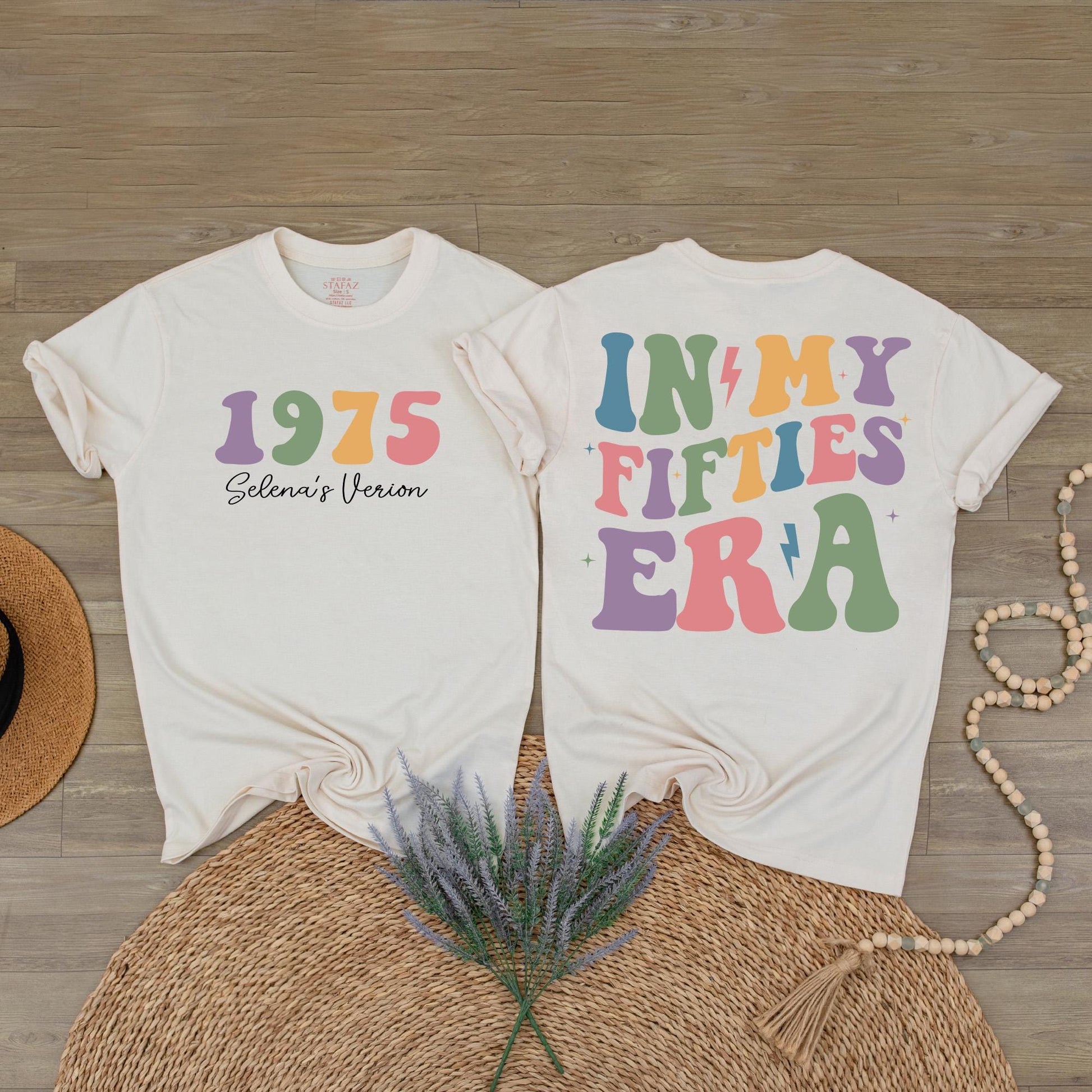Custom In My Fifties Era 50th Birthday Shirt for Women Turning Fifty, Unique Celebration Tee Gift for a Special Milestone