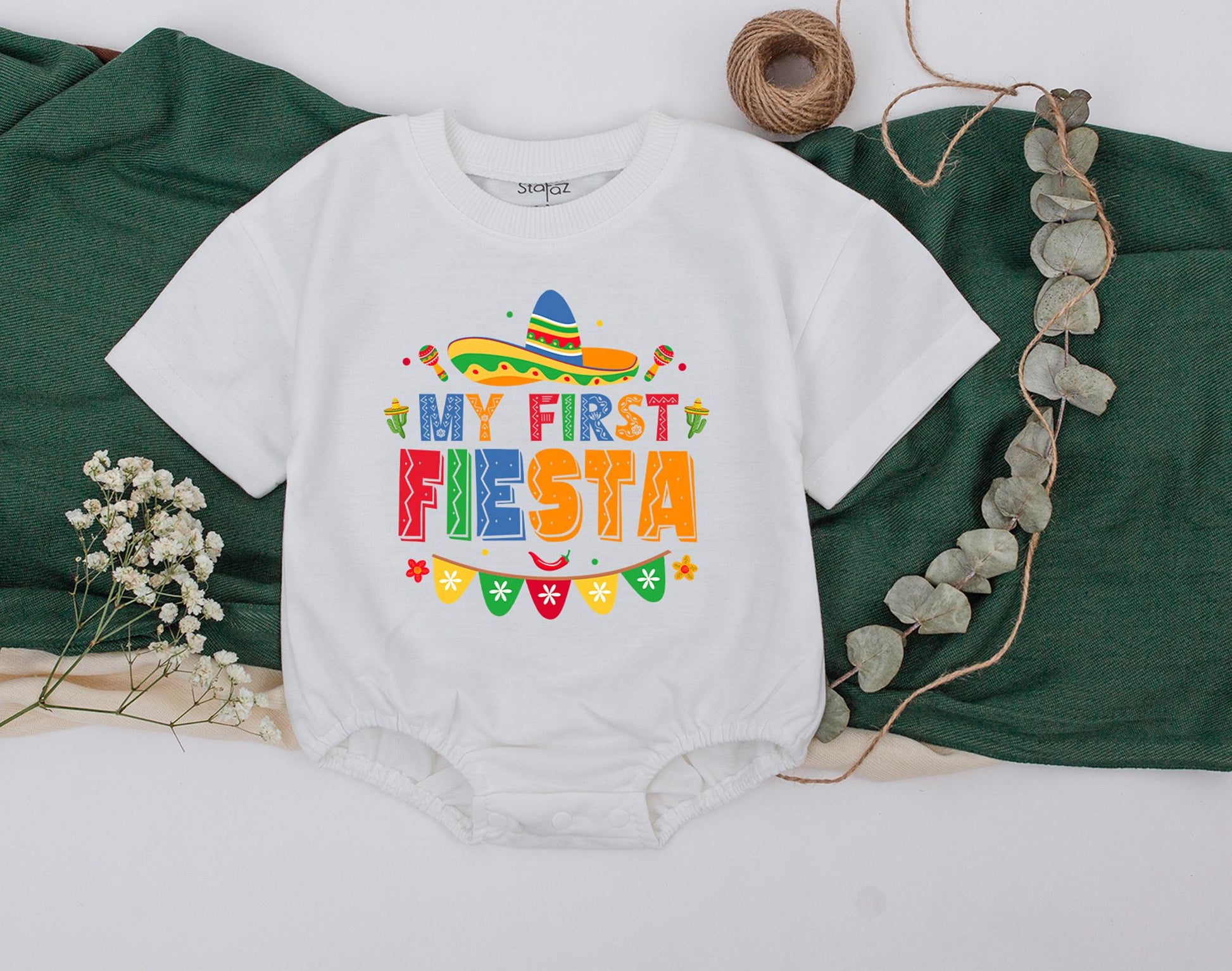 Personalized My First Fiesta Birthday Shirt for Baby Boy Girl, Matching Family Mexican Party Outfit Mama Cita Papacito Taco Celebration