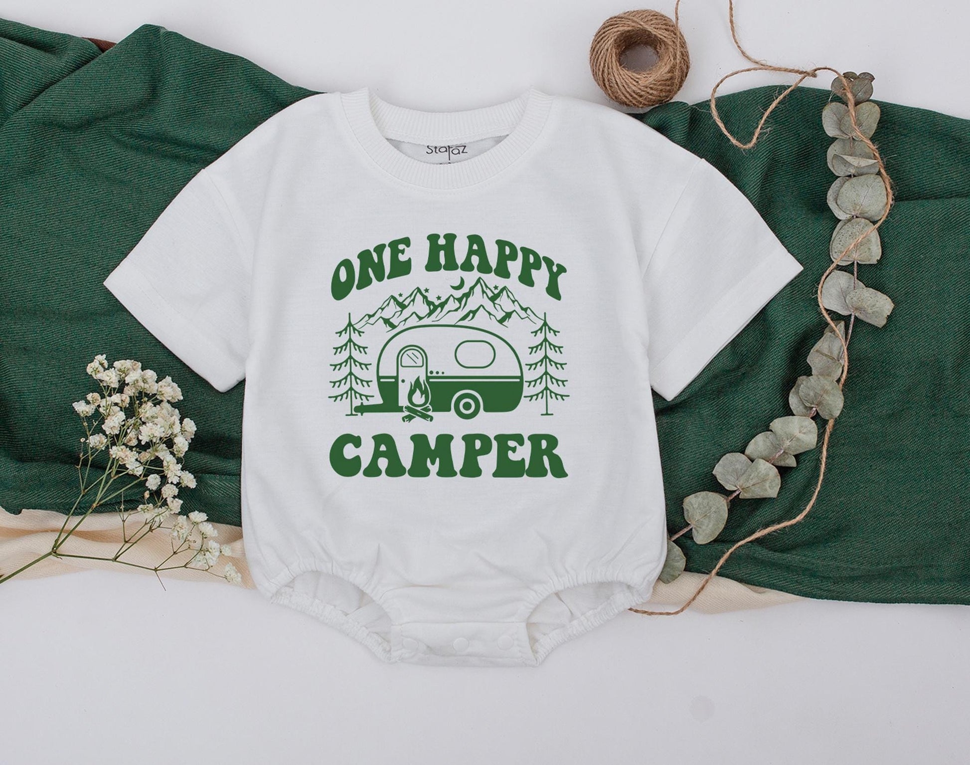 One Happy Camper Matching Family Shirts Custom Daddy Mommy Camping Bodysuit Family Vacation 1st Birthday Outfit
