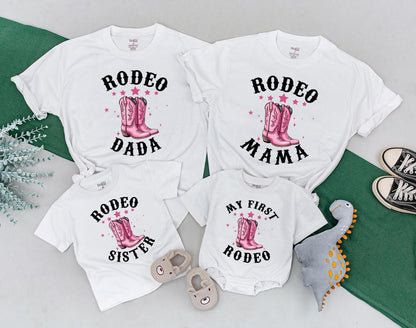 My First Rodeo Birthday Girl Shirt Cowgirl 1st Birthday Outfit Western Farm Party Tee Baby Girl Cowboy Theme Soft Cotton
