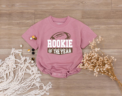 Football Family 1st Birthday Shirts: Rookie of the Year! Matching Mommy & Me Outfit, Custom Baby Romper & Football Birthday Boy Family Shirts