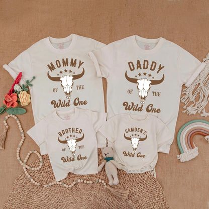 Wild One Western Birthday Matching Outfits for Baby & Family Cowboy 1st Birthday Gift First Rodeo Theme