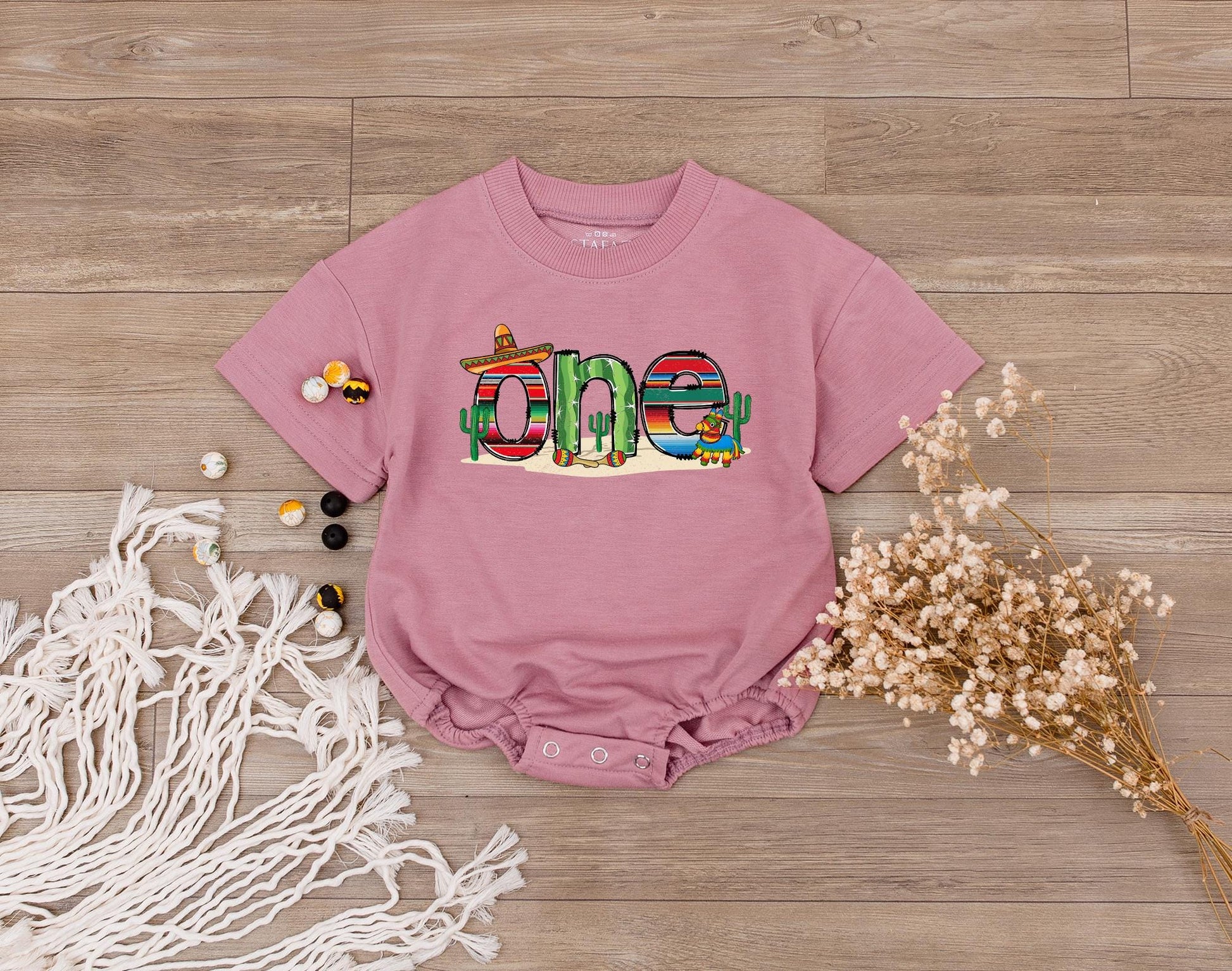 Uno Fiesta Birthday Shirt My First Fiesta Matching Family Outfit Taco Bout One Abuela Baby Bodysuit Mexican