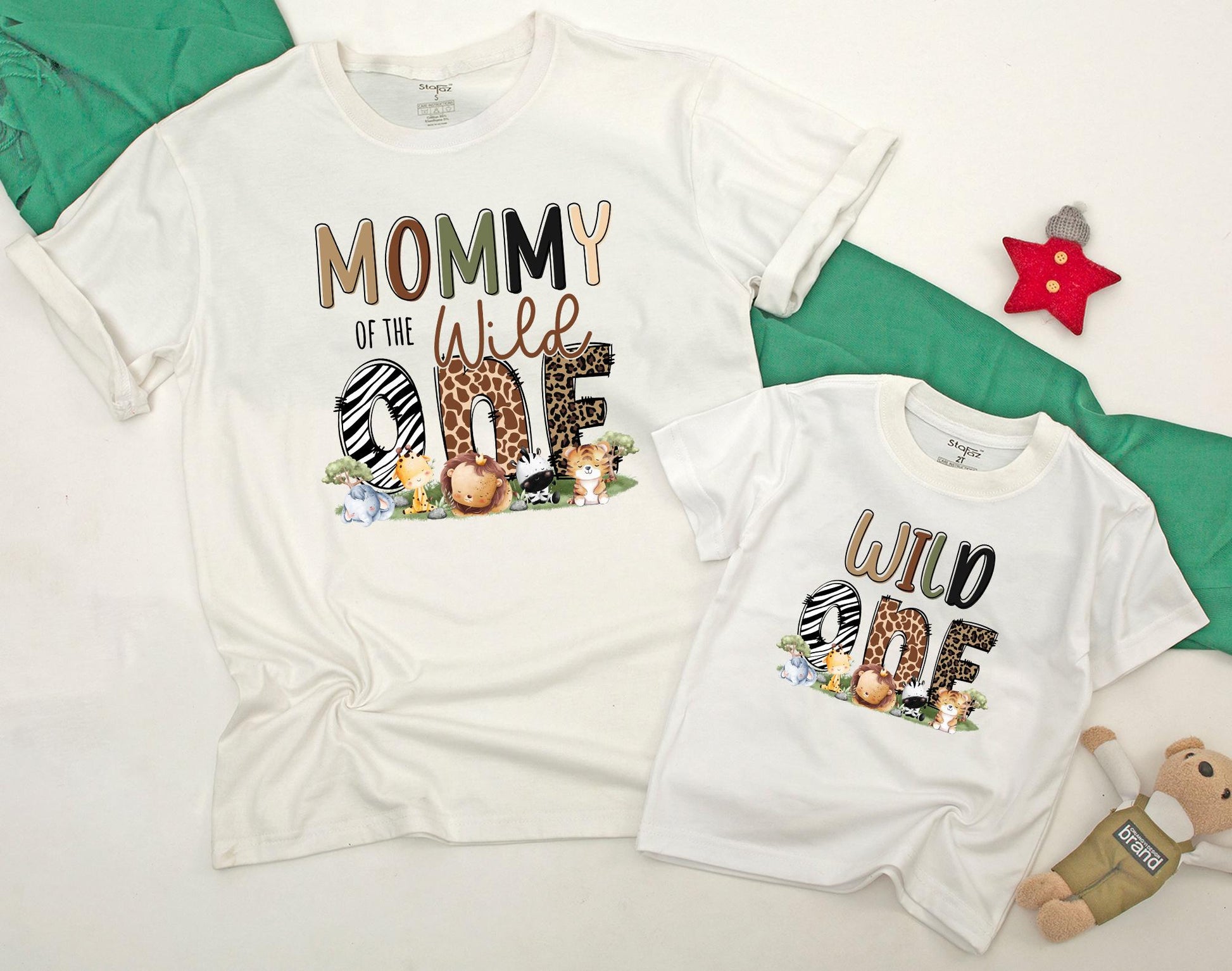Wild One Safari Family Matching Birthday Shirts Zoo Vacation Squad Mommy of the Wild One First Birthday Outfit Animal Adventure