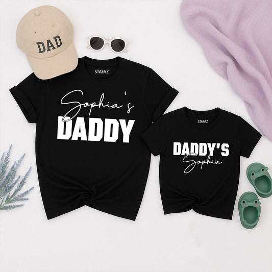 Daddy & Girl Matching Shirts, Custom Father's Day Gift, Personalized Dad Daughter Tee, Dad and Girl Outfit, Cotton