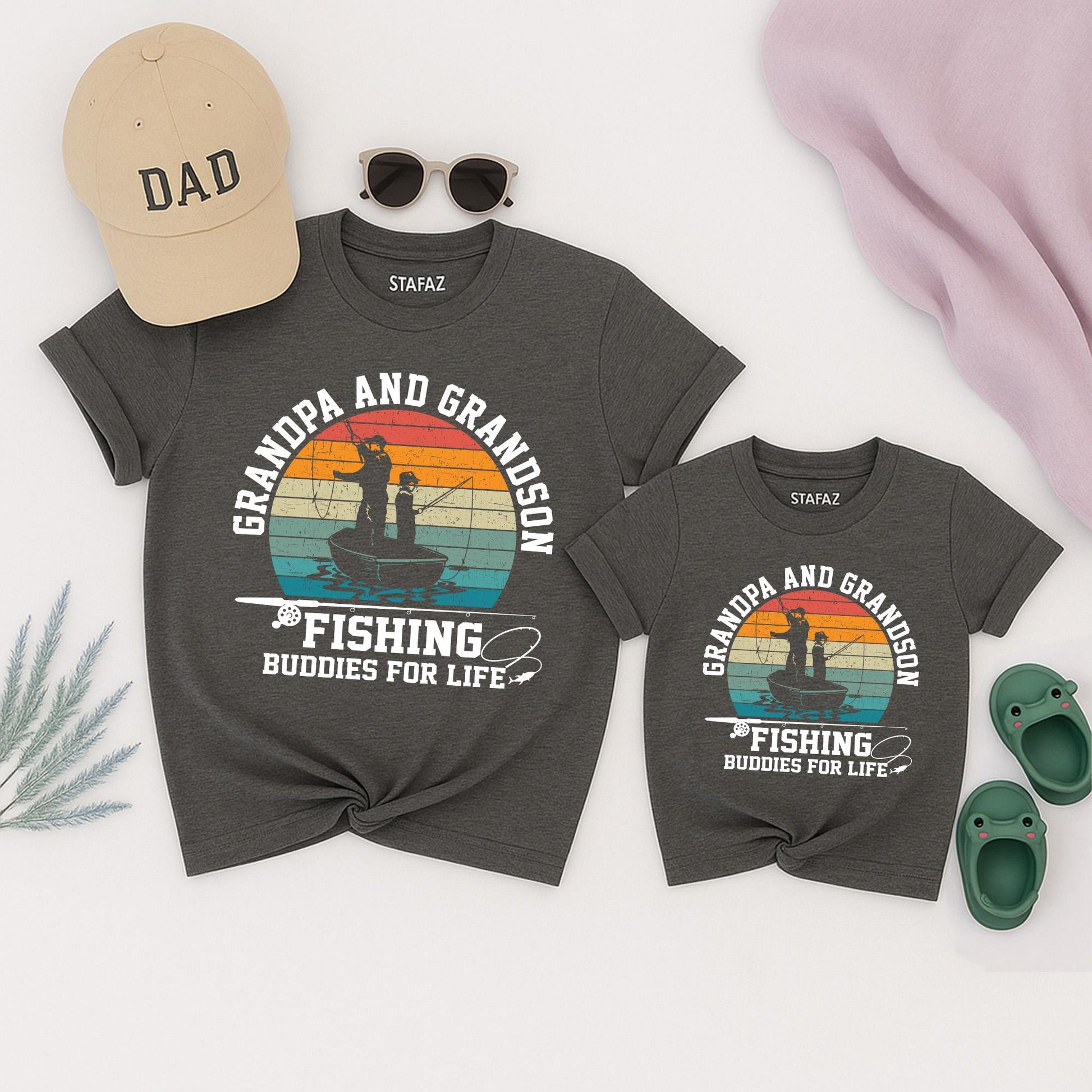 Grandpa and Grandson Fishing Buddies for Life Matching Shirt, Fathers Day Gift for Grandpa, Fishing Grandpa Tee, Reel Cool Duo