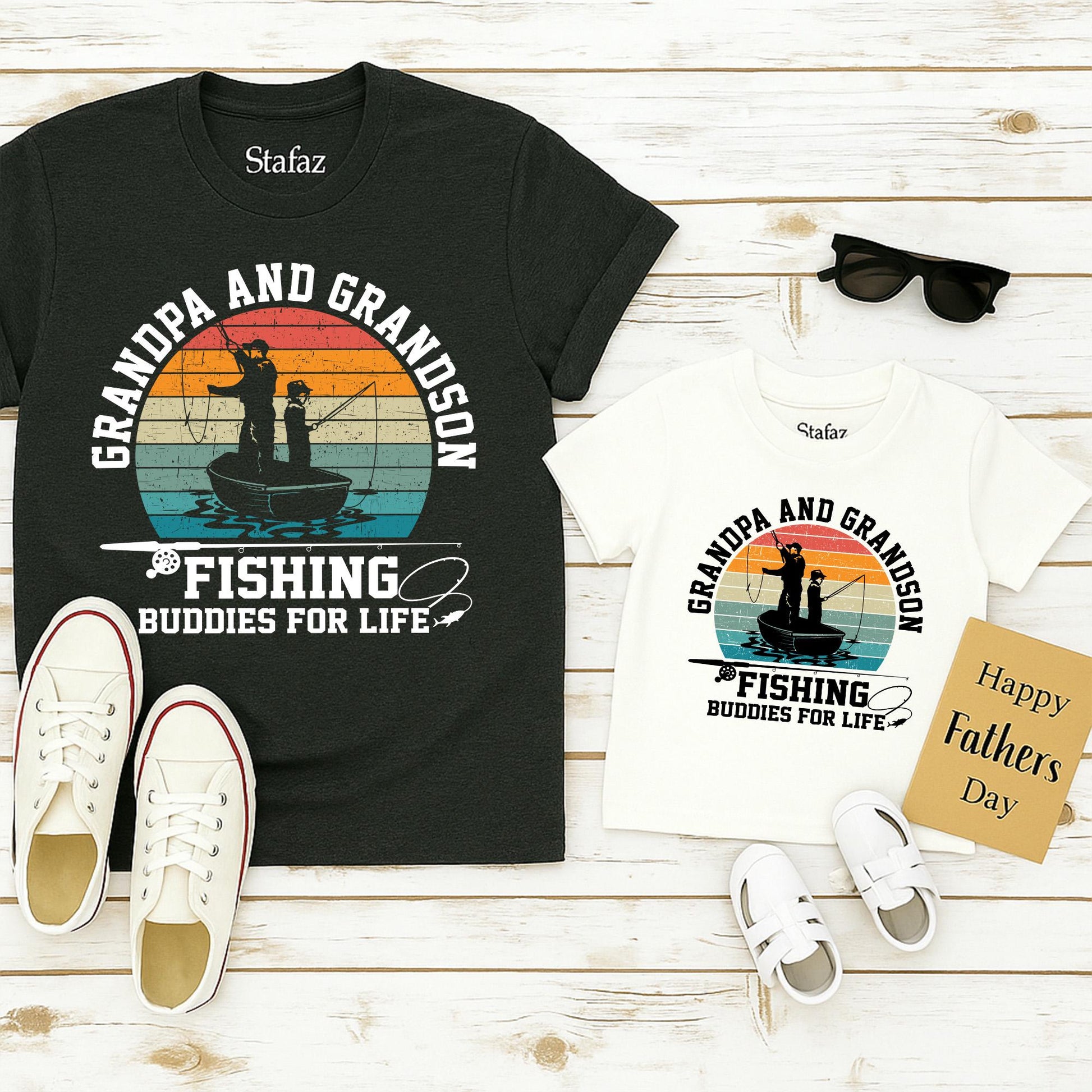 Grandpa and Grandson Fishing Buddies for Life Matching Shirt, Fathers Day Gift for Grandpa, Fishing Grandpa Tee, Reel Cool Duo