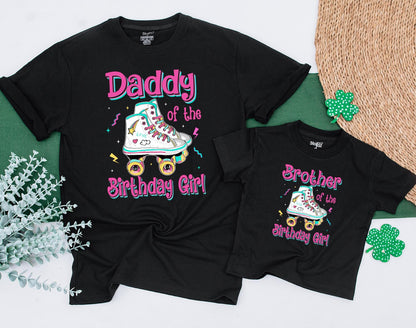 Personalized Rolling Into Birthday Girl Roller Skate Shirt Baby Girl Matching Family Outfits