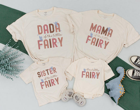 Fairy First Birthday Matching Family Shirts Enchanted Garden Theme Mommy and Me Outfit Magical Fairy Birthday Party Tees
