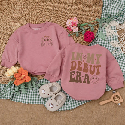 In My Debut Era Baby Romper Newborn Bodysuit Coming Home Outfit Gender Neutral Soft Baby Announcement Pregnancy Reveal Shower Gift