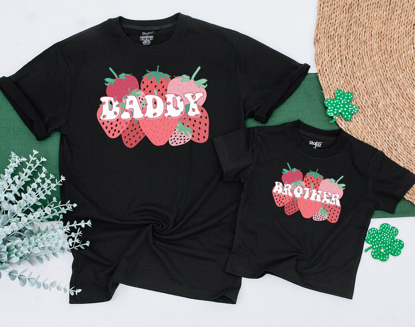 Strawberry Sweet One First Birthday Family Matching T-shirt Mommy and Me Daddy Outfit Berry First Birthday Party Mama 1st Birthday Shirt