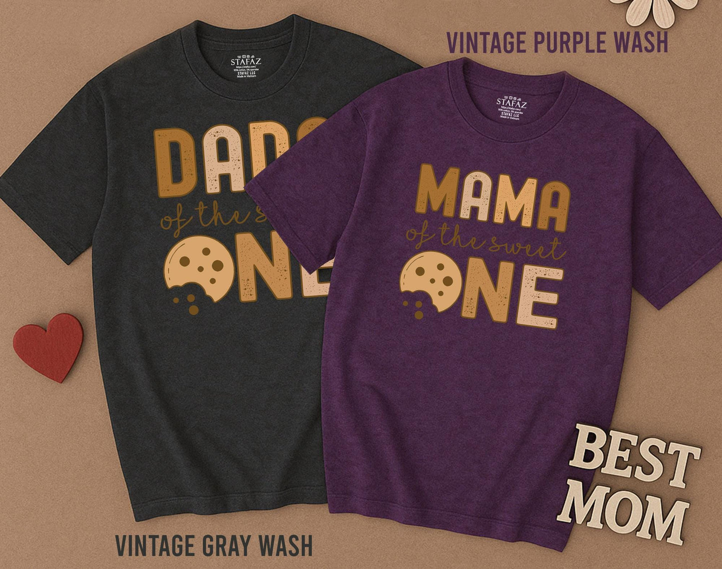 Sweet One 1st Birthday Family Matching Shirts: Cookies & Milk Theme Party Tees for Boy or Girl - First Birthday Outfit!