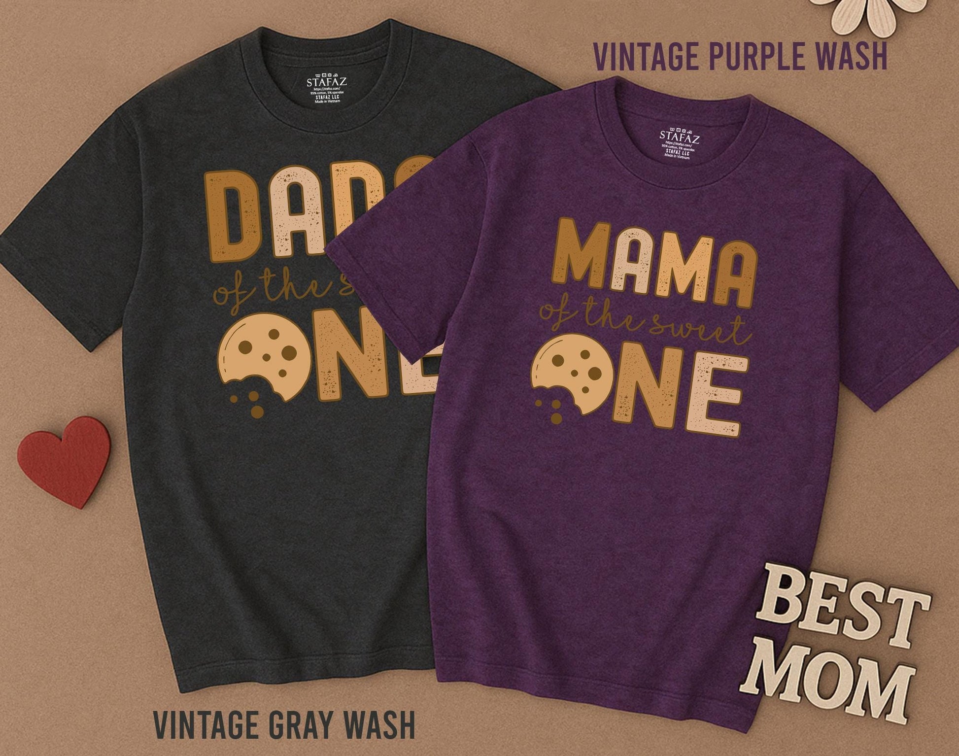 Sweet One 1st Birthday Family Matching Shirts: Cookies & Milk Theme Party Tees for Boy or Girl - First Birthday Outfit!