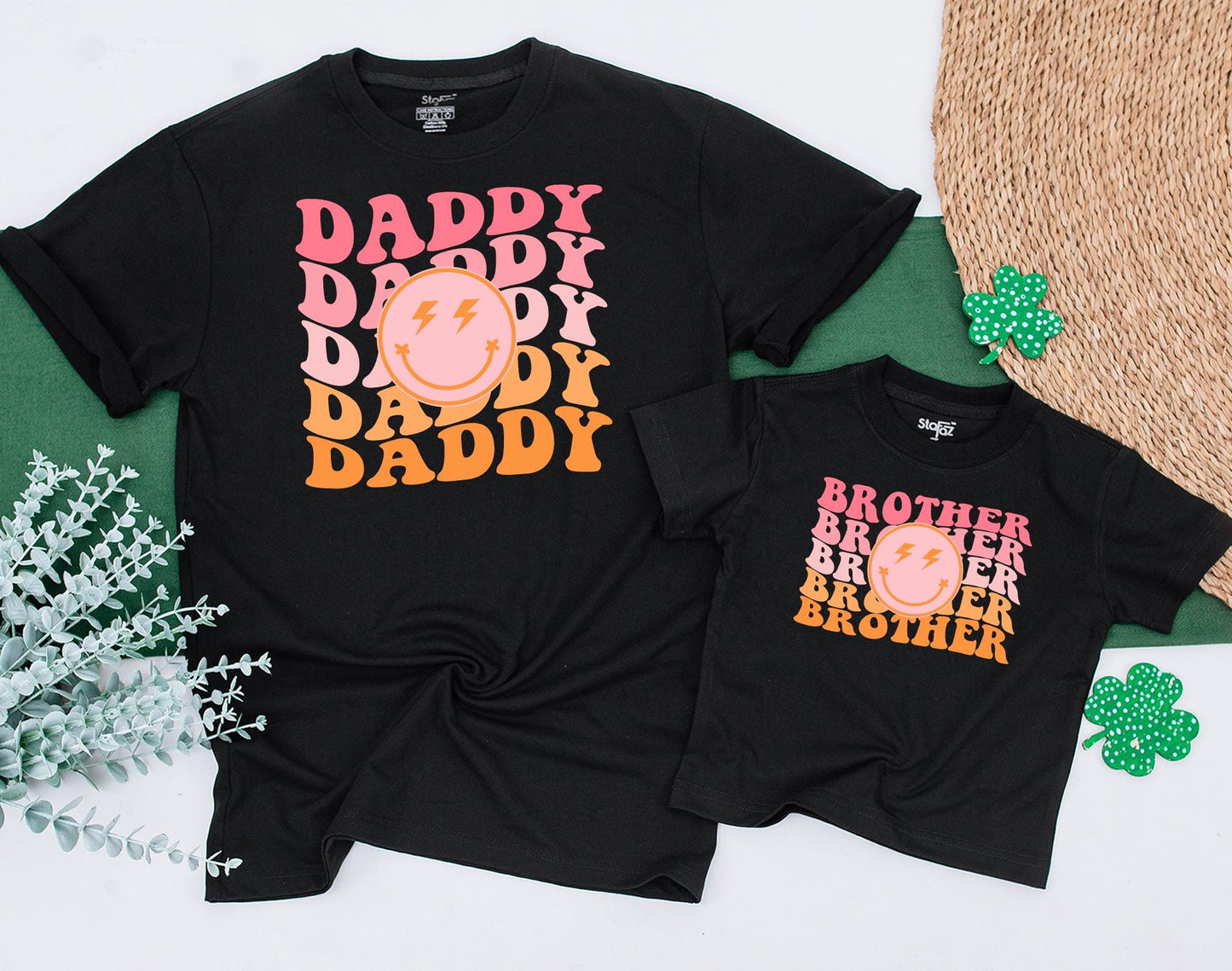 Personalized One Happy Dude Matching Family First Birthday Shirt Retro Distressed Bolt Eyes Design Toddler Baby Boy Girl Celebration Outfit